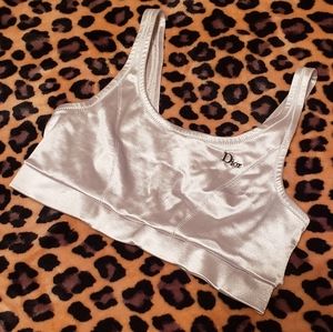 Christian Dior Silver Metallic Bralette